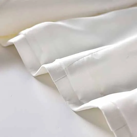 Women's Golden Lion Buttons White Skirts Blazer Suit Jacket   High Waist Skirts Belt Suit